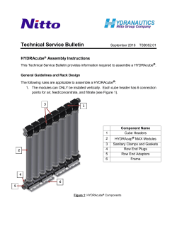 HYDRAcube&reg; Assembly Instructions