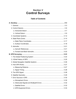 Control Surveys - Wyoming Department of Transportation