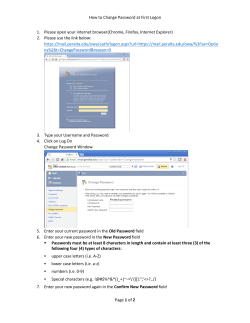 How to Change Password at First Logon Page 1 of 2 1. Please open
