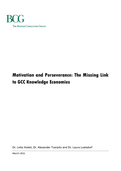 Motivation and Perseverance: The Missing Link to GCC