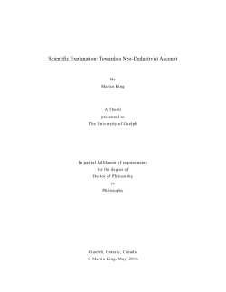 Scientific Explanation: Towards a Neo-Deductivist