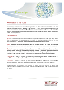 An Introduction To Trusts
