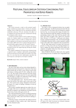 Postural equilibrium criteria concerning feet Properties for biped robots