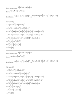 Proof: var(ax+b) - bradthiessen.com