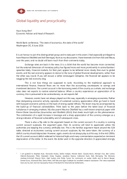Global liquidity and procyclicality - Bank for International Settlements