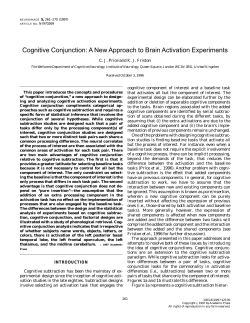 Cognitive Conjunction - Wellcome Trust Centre for Neuroimaging