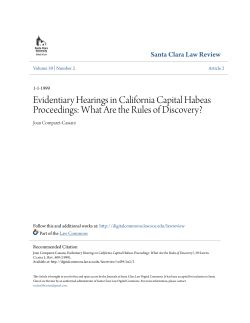 Evidentiary Hearings in California Capital Habeas Proceedings