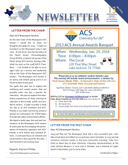 letter from the chair letter from the past chair