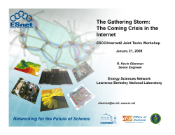 The Gathering Storm - Energy Sciences Network