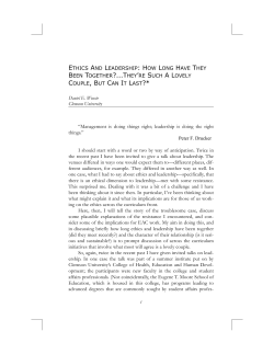 Ethics and Leadership: How Long Have They