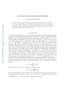 Counting curves over finite fields