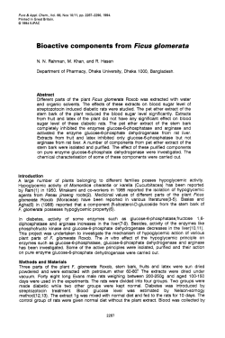 Bioactive components from Ficus glomerata