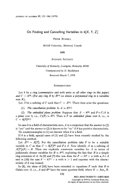 On Finding and Cancelling Variables in k[X, Y, Z]