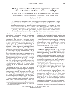 Strategy for the Synthesis of Polymeric Supports - BIOL
