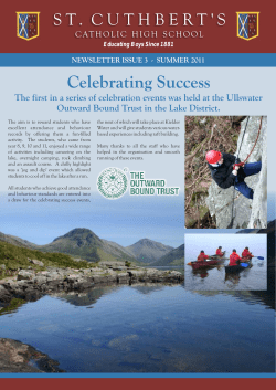 newsletter issue 3 - summer 2011 - St Cuthbert`s Catholic High School