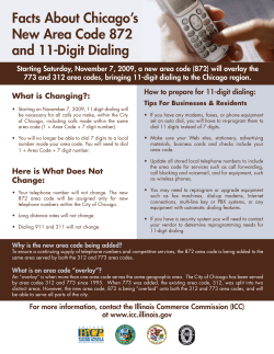 Facts About Chicago`s New Area Code 872 and 11