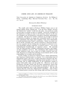 crime and law: an american tragedy