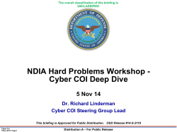 NDIA Hard Problems Workshop