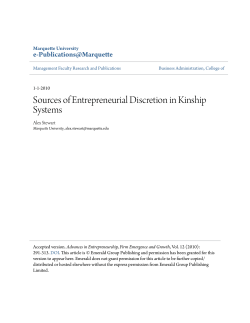 Sources of Entrepreneurial Discretion in Kinship Systems