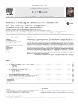 Implications of irradiating the subventricular zone stem cell niche