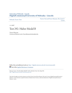 Test 292: Huber Model B - DigitalCommons@University of Nebraska