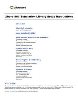 Libero SoC Simulation Library Setup Instructions