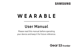 Samsung Gear S3 frontier R765A User Manual