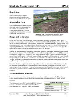 Stockpile Management - Urban Drainage and Flood Control District