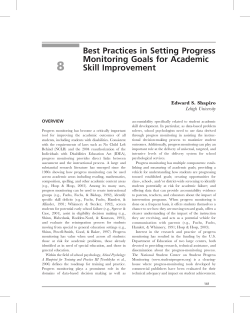 Best Practices in Setting Progress Monitoring