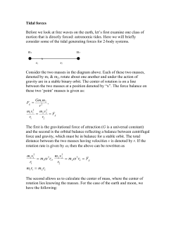 Tidal forces