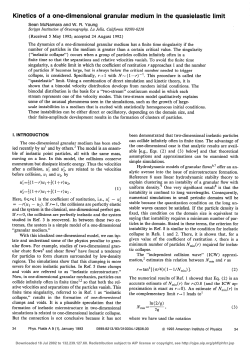 Kinetics of a one-dimensional granular medium in the quasielastic limit