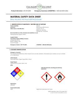 MATERIAL SAFETY DATA SHEET