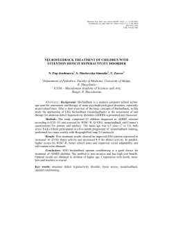 NEUROFEEDBACK TREATMENT OF CHILDREN WITH