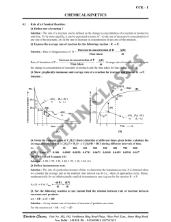chemical kinetics - einstein classes