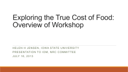Exploring the True Cost of Food