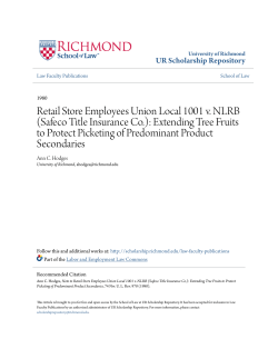 Safeco Title Insurance Co. - UR Scholarship Repository