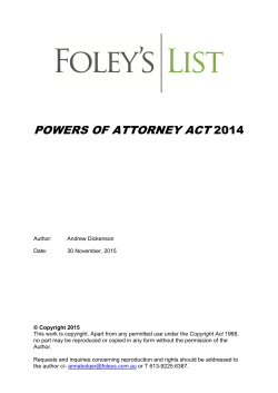 Powers of Attorney Act 2014_Dickenson