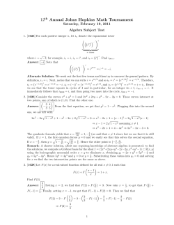 Algebra Solutions