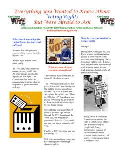 Everything You Wanted to Know About Voting Rights But Were