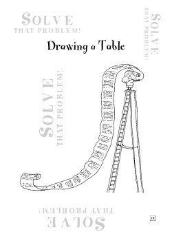 Drawing A Table Year 4 and 5 Problem Solving