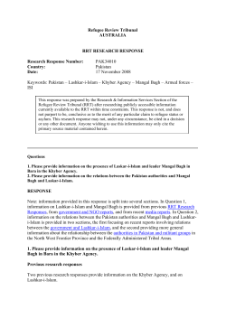 Pakistan &ndash; Lashkar-i-Islam &ndash; Khyber Agency &ndash; Mangal Bagh