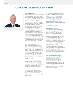 Corporate Governance Statement 2016 - Investors
