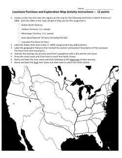 Louisiana Purchase and Exploration Map Activity Instructions &ndash; 12