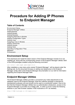 Procedure for Adding IP Phones to Endpoint Manager