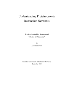 Understanding Protein-protein Interaction Networks