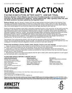 urgent action - Amnesty International
