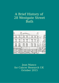 A Brief History of 28 Westgate Street Bath
