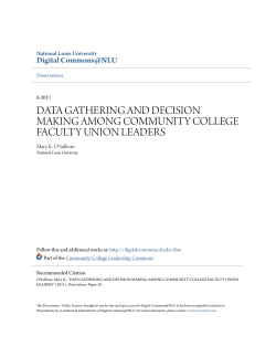 data gathering and decision making among community college