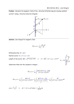 M3.1.Infinite Wire - Line Integral Problem: Calculate the magnetic