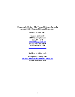 Corporate Lobbying - Building The Pride